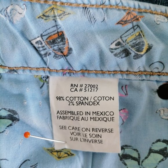 Paige Womens Blue Low Rise Stretch Distressed Denim Canyon Jean Shorts Size 27 - Picture 6 of 7